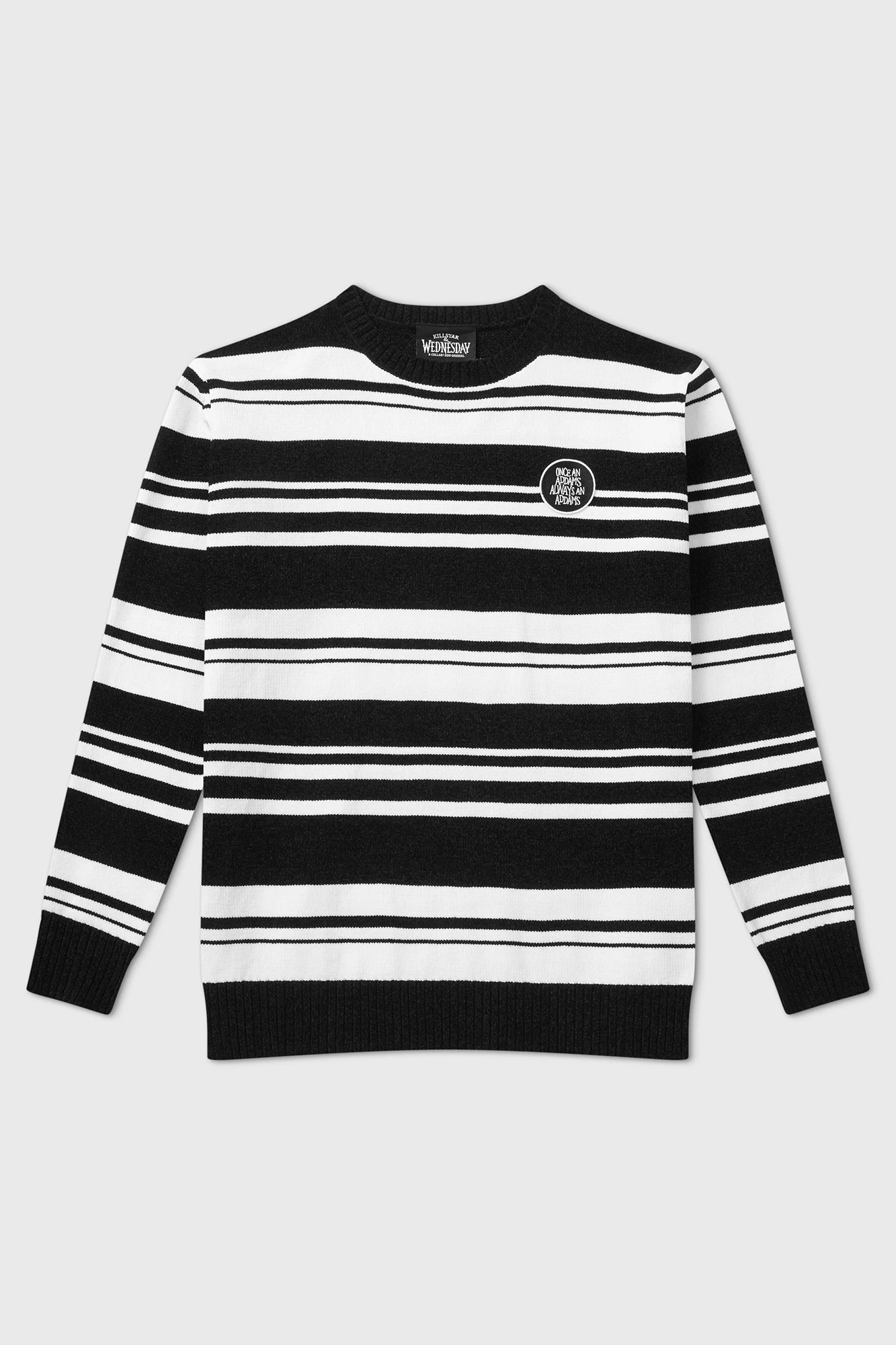Killstar Pugsley Addams Plus Size Striped Sweater - Official Wednesday Collab 4 Killstar Pugsley Addams Plus Size Striped Sweater - Official Wednesday Collab - Image 4