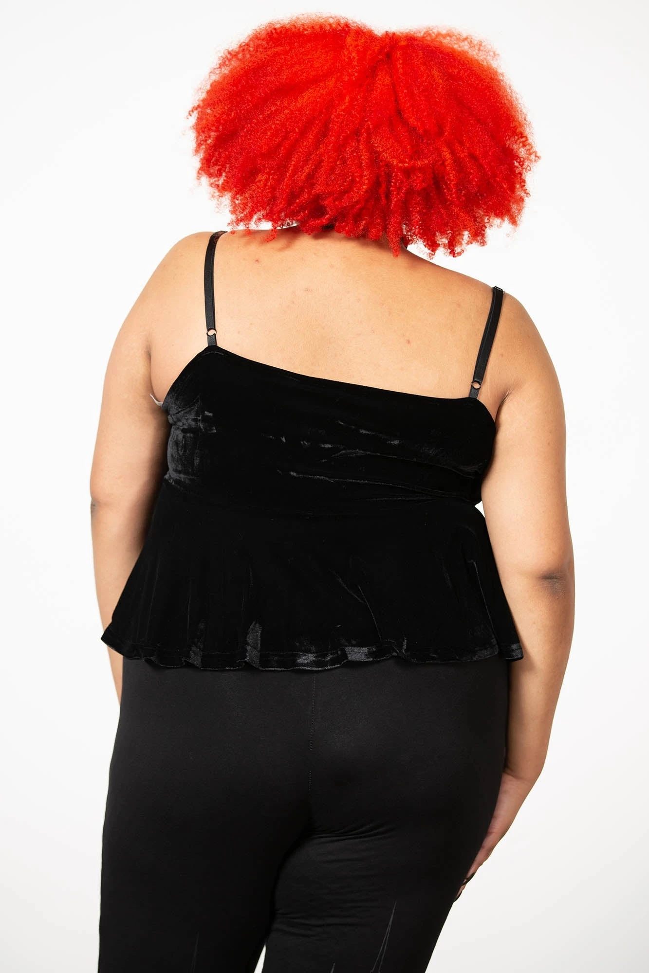 Killstar Quartz Night Velvet Plus Size Peplum Top with Lace Trim 5 Killstar Quartz Night Velvet Plus Size Peplum Top with Lace Trim - Image 5