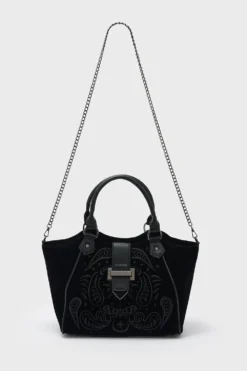KILLSTAR Quiet Meadow Embroidered Velvet Bag