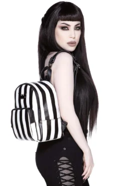 KILLSTAR Rails Mini Backpack - Classic B&W Stripe -Kill Star Store RAILS BACKPACK B
