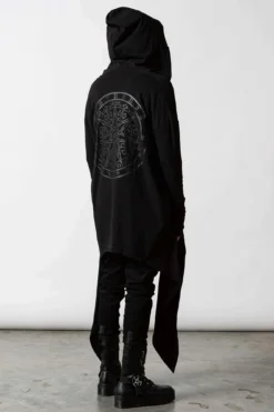 KILLSTAR Reaper Cloak with Oversized Hood and Graphic Print -Kill Star Store REAPER CLOAK D