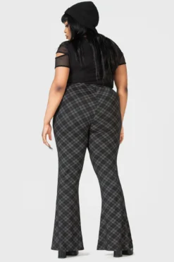 Killstar Renata Plus Size Grey Tartan Flares -Kill Star Store RENATA FLARES PLUS W D 838f7871 13ff 46f1 82a6 1adf21920184