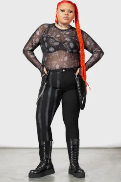 Killstar Ringmaster Plus Size Trousers - Gothic Contrast Design 8 Killstar Ringmaster Plus Size Trousers - Gothic Contrast Design -Kill Star Store RING MASTER TROUSERS PLUS W D