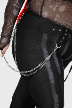 Killstar Ringmaster Plus Size Trousers - Gothic Contrast Design 9 Killstar Ringmaster Plus Size Trousers - Gothic Contrast Design -Kill Star Store RING MASTER TROUSERS PLUS W E