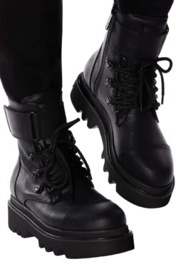 KILLSTAR Ritualz Faux Leather Gothic Combat Boots