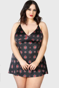 KILLSTAR Ruby Tears Plus Size Slip Dress -Kill Star Store RUBY TEARS SLIP DRESS PLUS W D