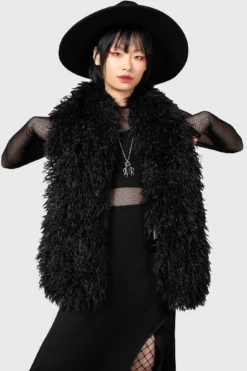 KILLSTAR Rugged Night Faux Fur Scarf -Kill Star Store RUGGED NIGHT SCARF W D