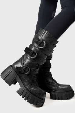 KIHILIST Ruptura Statement Buckle Platform Boots 5 KIHILIST Ruptura Statement Buckle Platform Boots -Kill Star Store RUPTURABOOTS C
