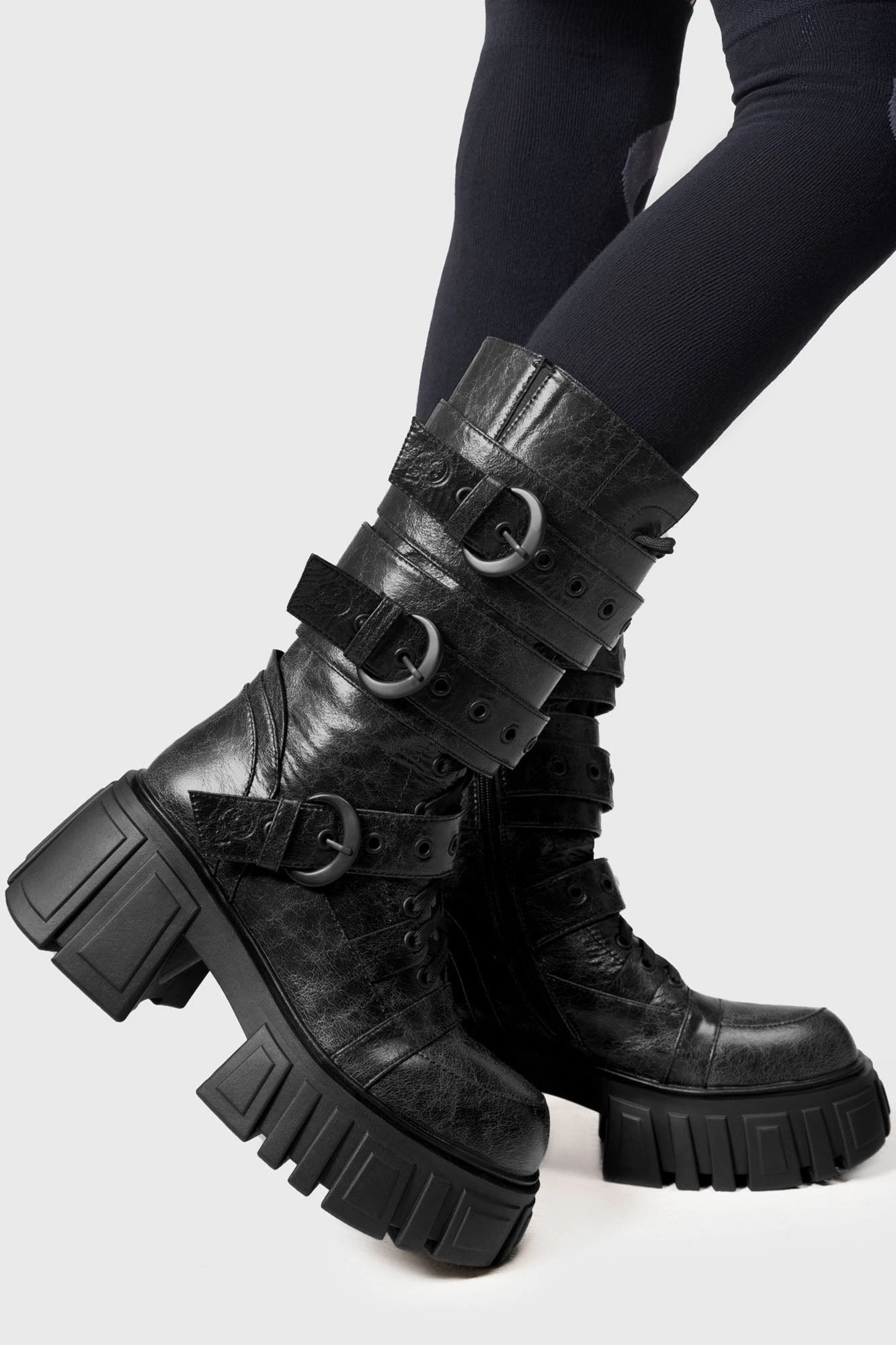 KIHILIST Ruptura Statement Buckle Platform Boots 3 KIHILIST Ruptura Statement Buckle Platform Boots - Image 3