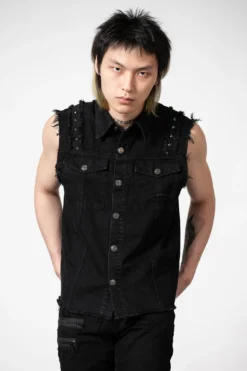 Ruse Denim Vest -Kill Star Store RUSE DENIM VEST M B