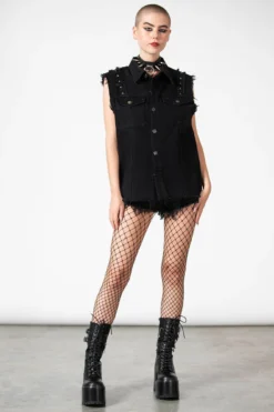 Ruse Denim Vest -Kill Star Store RUSE DENIM VEST W C