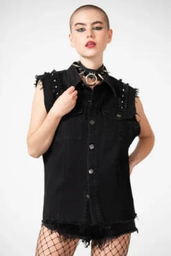 Ruse Denim Vest -Kill Star Store RUSE DENIM VEST W D
