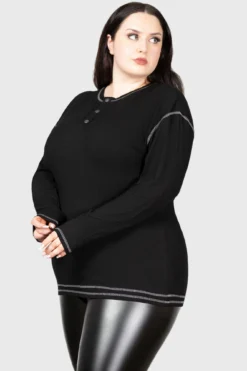 KILLSTAR Sammal Henley Top [Plus Size]