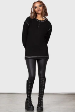 Sammal Henley Top 8 Sammal Henley Top -Kill Star Store SAMMAL HENLEY TOP W C