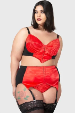 Killstar Scarlet Webutant Plus Size Garter Belt - Gothic Lingerie -Kill Star Store SCARLET WEBUTANT GARTER BELT PLUS W B