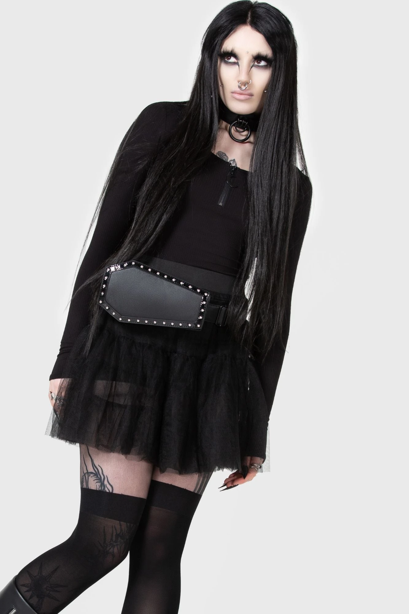 Kihilist Sealed In A Coffin Bag - Studded Gothic Crossbody 2 Kihilist Sealed In A Coffin Bag - Studded Gothic Crossbody - Image 2