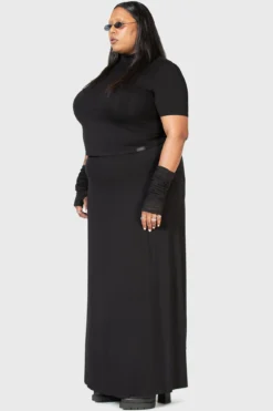 KIHILIST Secretly Weep High Waisted Maxi Skirt with Lace-Up Slits -Kill Star Store SECRETLY WEEP MAXI SKIRT PLUS W F 94b7cd8a 488e 4b24 9af7 f00074be9572