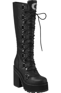 KILLSTAR Selene Moon Hardware Platform Boots -Kill Star Store SELENE KNEEHIGHBOOTS 1