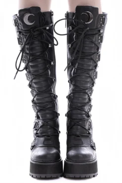 Killstar Selene Platform Boots with Moon Hardware 9 Killstar Selene Platform Boots with Moon Hardware -Kill Star Store SELENE KNEEHIGHBOOTS B