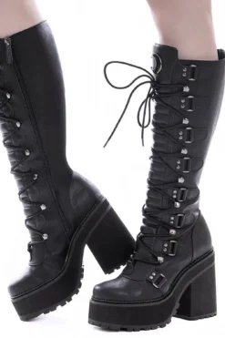 Killstar Selene Platform Boots with Moon Hardware 10 Killstar Selene Platform Boots with Moon Hardware -Kill Star Store SELENE KNEEHIGHBOOTS D