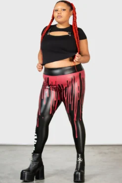 KILLSTAR x Carrie Senior Prom Plus Size PU Leggings -Kill Star Store SENIOIR PROM LEGGINGS PLUS W E