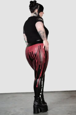 KILLSTAR x Carrie Senior Prom Plus Size PU Leggings -Kill Star Store SENIOR PROM LEGGINGS PLUS W E