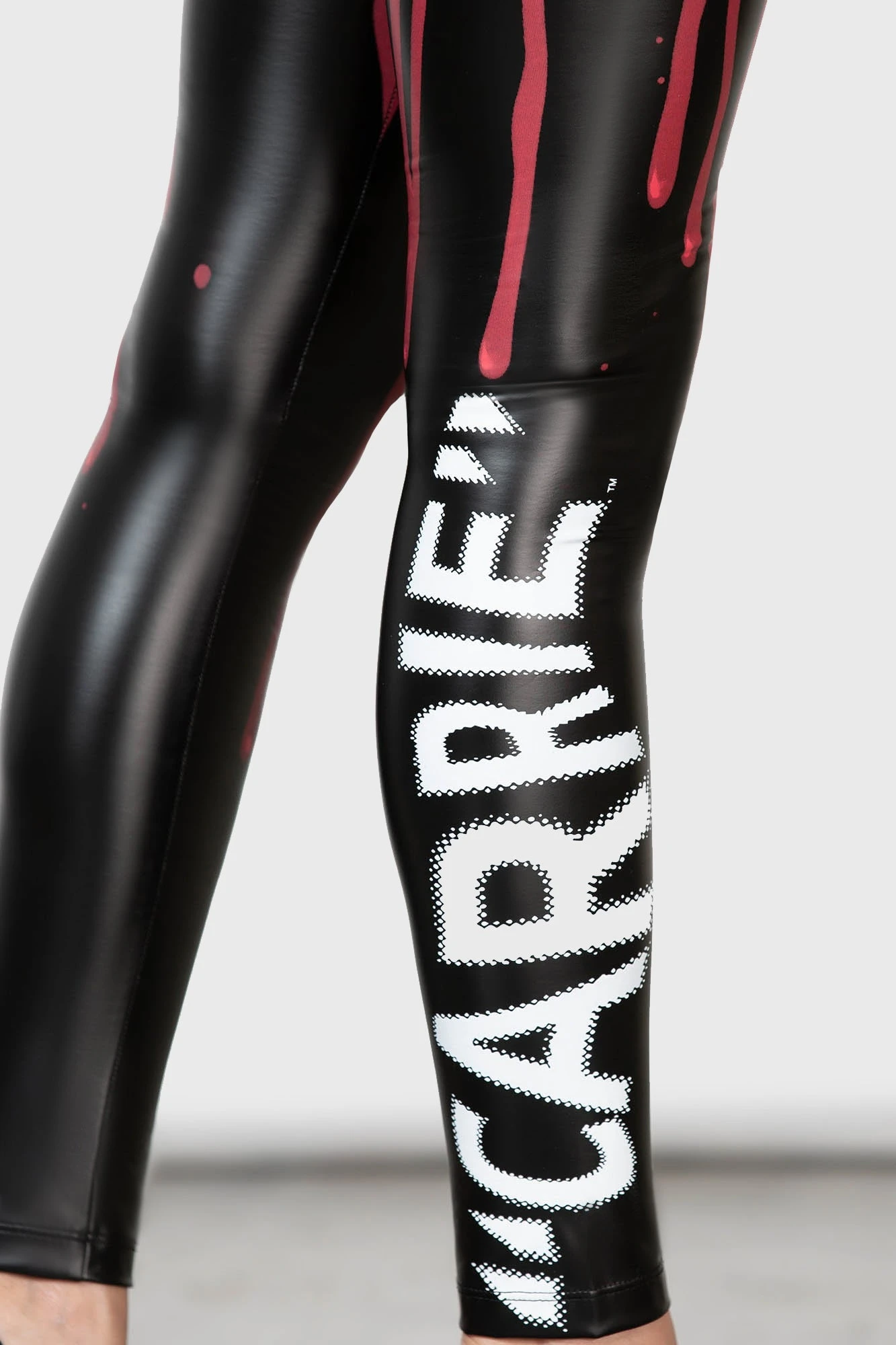 Killstar x Carrie Senior Prom Blood Drip Leggings 2 Killstar x Carrie Senior Prom Blood Drip Leggings - Image 2