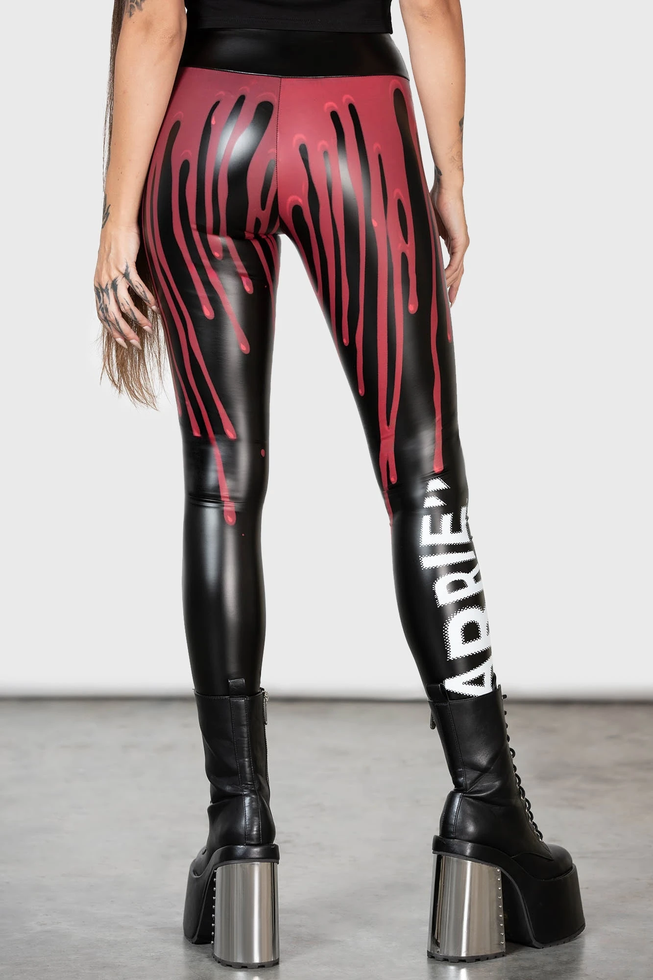 Killstar x Carrie Senior Prom Blood Drip Leggings 5 Killstar x Carrie Senior Prom Blood Drip Leggings - Image 5