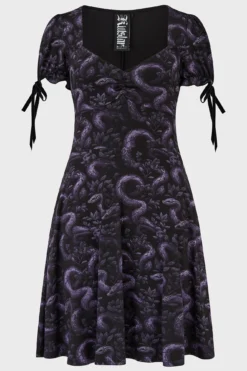Serpentalia Dress -Kill Star Store SERPENTALIA DRESS BLACKPURPLE 1