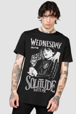 Wednesday x Killstar Sharp-Edged Graphic T-Shirt -Kill Star Store SHARP EDGED TSHIRT MENS B