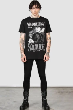 Wednesday x Killstar Sharp-Edged Graphic T-Shirt -Kill Star Store SHARP EDGED TSHIRT MENS D