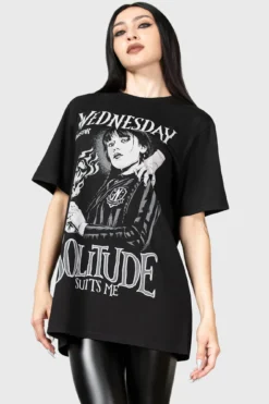 Wednesday x Killstar Sharp-Edged Graphic T-Shirt -Kill Star Store SHARP EDGED TSHIRT W D