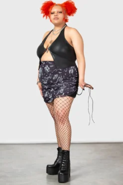 Killstar Sheenah Halter Top [Plus Size] -Kill Star Store SHEENAH HALTER TOP PLUS W D