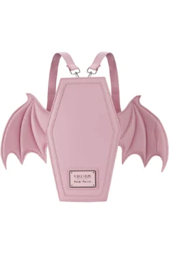 Killstar Sickly Sweet Coffin Backpack [Pastel Pink] -Kill Star Store SICKLY SWEET BACKPACK PASTEL PINK
