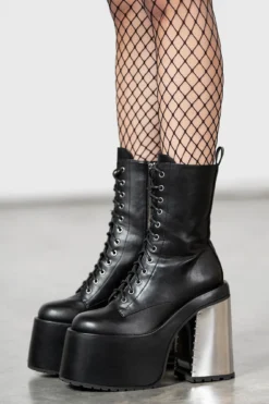 Killstar Sinderella Boots - Platform Statement Metal Heel -Kill Star Store SINDERELLA BOOTS E