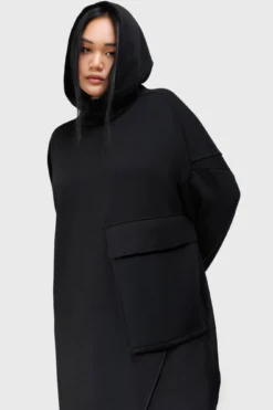 Sinistrae Longline Hoodie - Relaxed Fit Plus Size Hooded Top -Kill Star Store SINISTRAELONGLINEHOODIE PLUS C