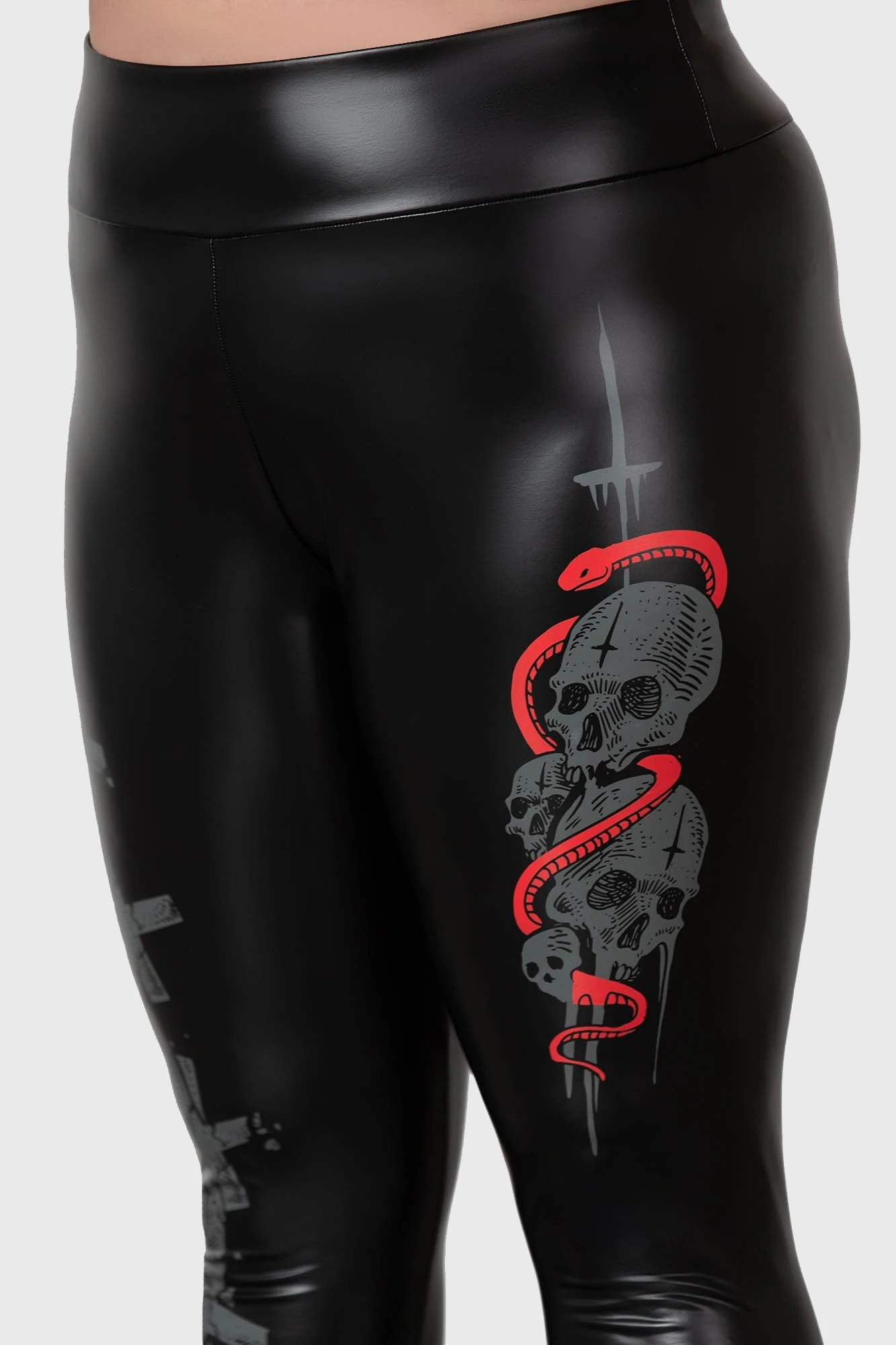 KILLSTAR Sinner Plus Size Faux Leather Leggings 2 KILLSTAR Sinner Plus Size Faux Leather Leggings - Image 2