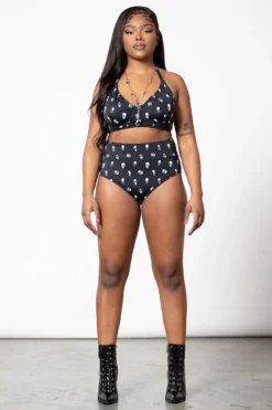 Skulls 2-Piece Swimsuit -Kill Star Store SKULLS 2PIECE SWIMSUIT W D