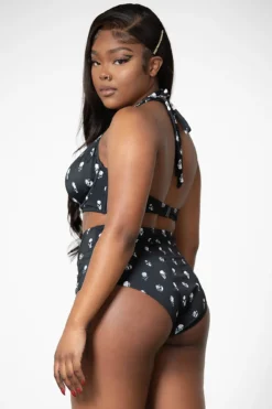 Skulls 2-Piece Swimsuit -Kill Star Store SKULLS 2PIECE SWIMSUIT W F