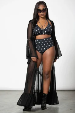 Skulls 2-Piece Swimsuit -Kill Star Store SKULLS 2PIECE SWIMSUIT W H