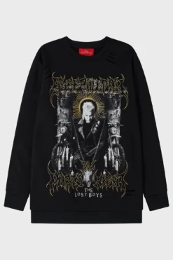 Killstar x The Lost Boys Sleep All Day Distressed Sweatshirt 21 Killstar x The Lost Boys Sleep All Day Distressed Sweatshirt -Kill Star Store SLEEP ALL DAY SWEATSHIRT 1