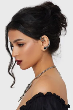 Alchemy Snake Venom Handcrafted English Pewter Ear Climber 5 Alchemy Snake Venom Handcrafted English Pewter Ear Climber -Kill Star Store SNAKEVENOMEARCLIMBER B