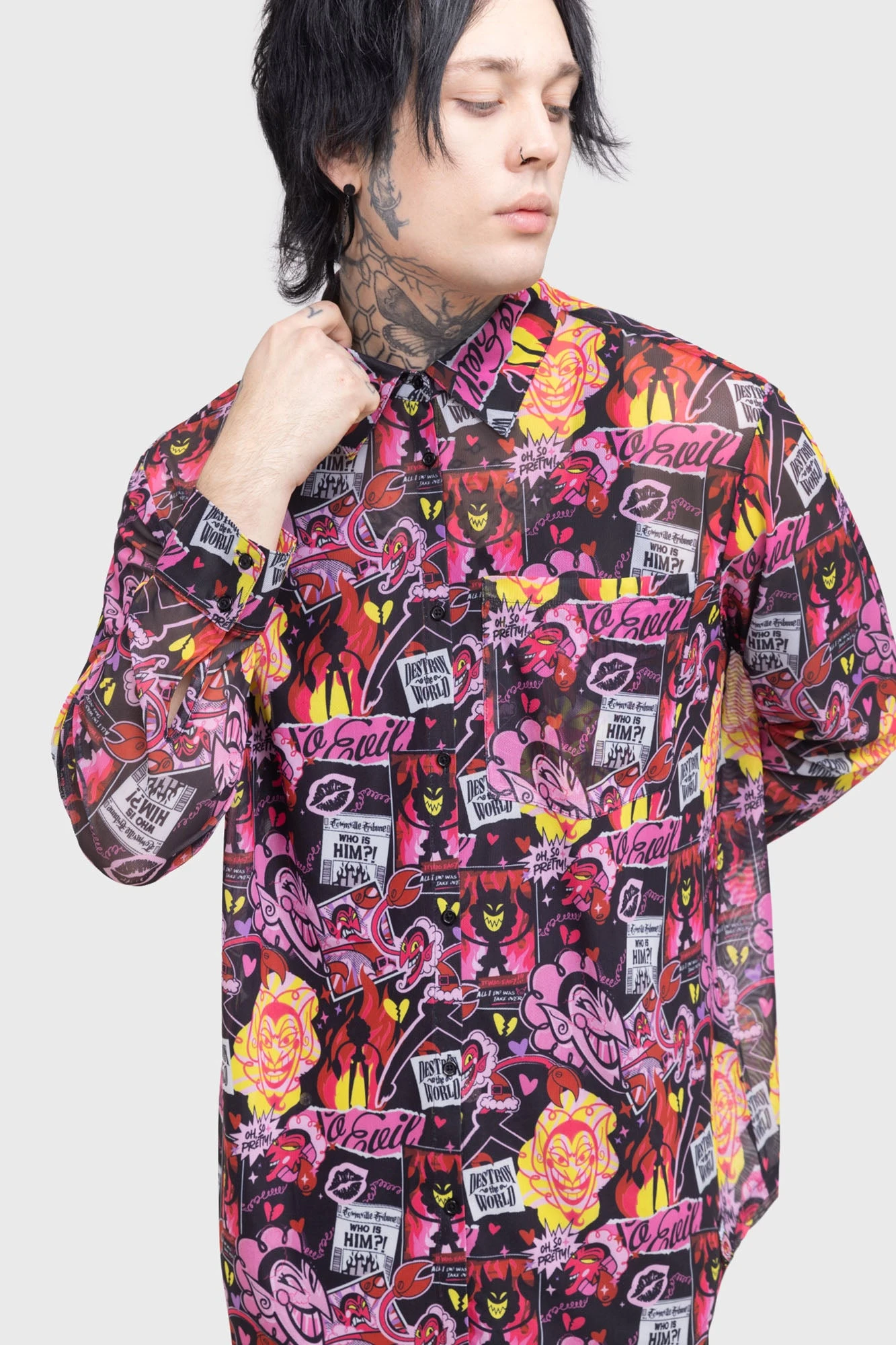 KILLSTAR x Powerpuff Girls So Evil Mesh Shirt 4 KILLSTAR x Powerpuff Girls So Evil Mesh Shirt - Image 4