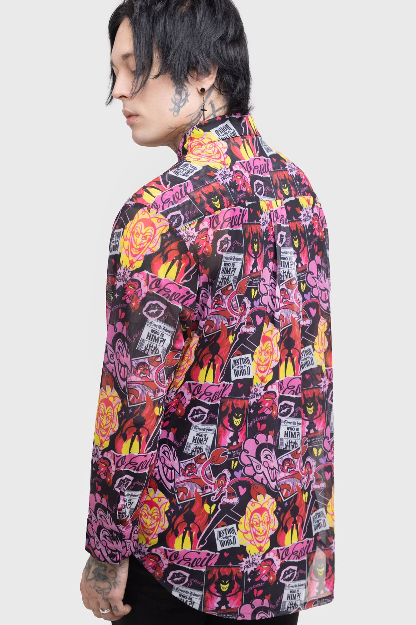 KILLSTAR x Powerpuff Girls So Evil Mesh Shirt 6 KILLSTAR x Powerpuff Girls So Evil Mesh Shirt - Image 6