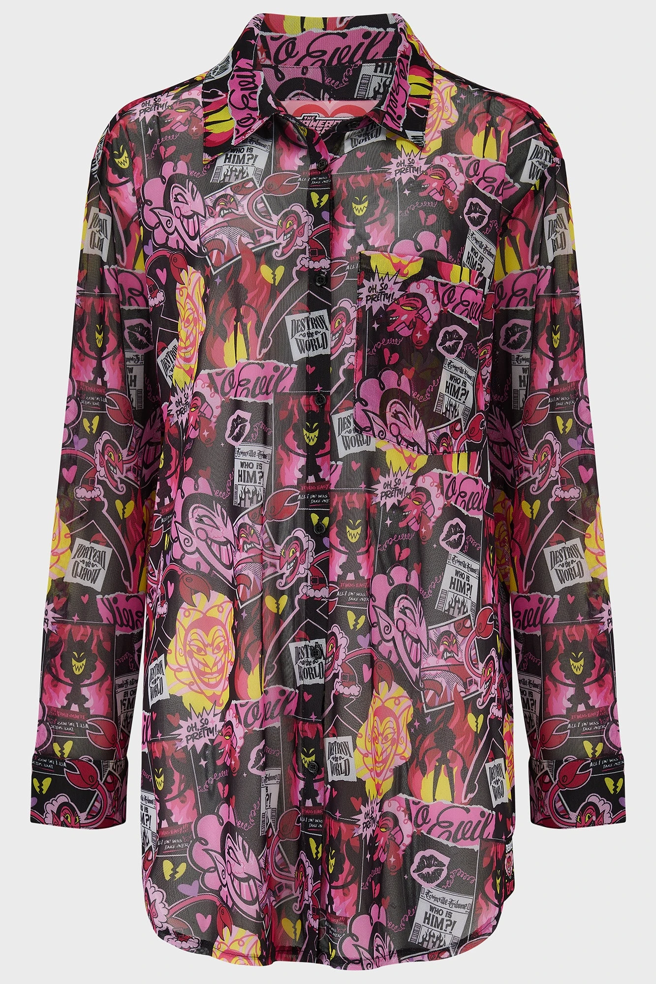 KILLSTAR x Powerpuff Girls So Evil Mesh Shirt 7 KILLSTAR x Powerpuff Girls So Evil Mesh Shirt - Image 7