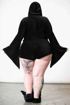 Killstar Spirit Of Slumber Hooded Playsuit [PLUS] -Kill Star Store SPIRIT OF SLUMBER HOODED PLAYSUIT PLUS W E