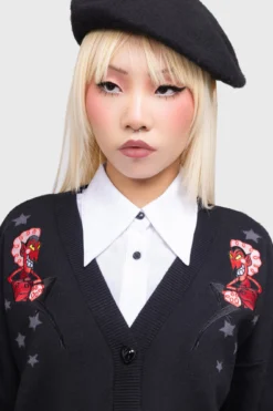 KILLSTAR Splendidly Evil Cardigan - Official HIM Knitwear