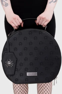 KILLSTAR Spooky Swing Travel Bag - Embossed Spider Gothic Weekender -Kill Star Store SPOOKY SWING TRAVEL BAG B