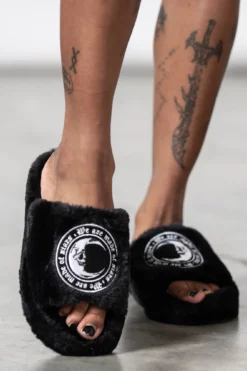 Killstar Starchild Statement Faux Fur Slippers