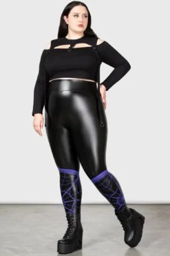 KILLSTAR x Wednesday Stay Kooky Plus Size Leggings 6 KILLSTAR x Wednesday Stay Kooky Plus Size Leggings -Kill Star Store STAY KOOKY LEGGINGS PLUS W D